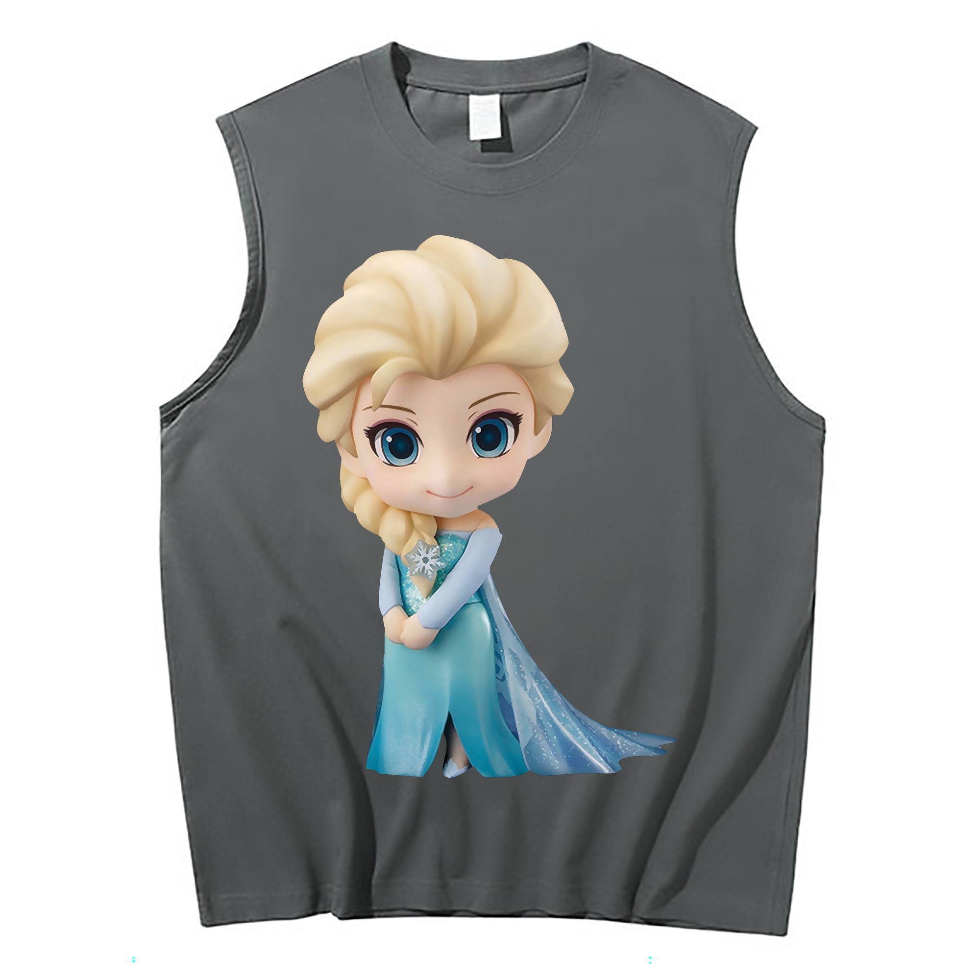 （画像用） アナと雪の女王 アンナ エルサ Frozen Anna Elsa コットン100％タンクトップ（フロントプリント）